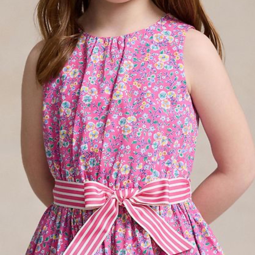 Polo Ralph Lauren Kids Floral-Print Cotton Dress